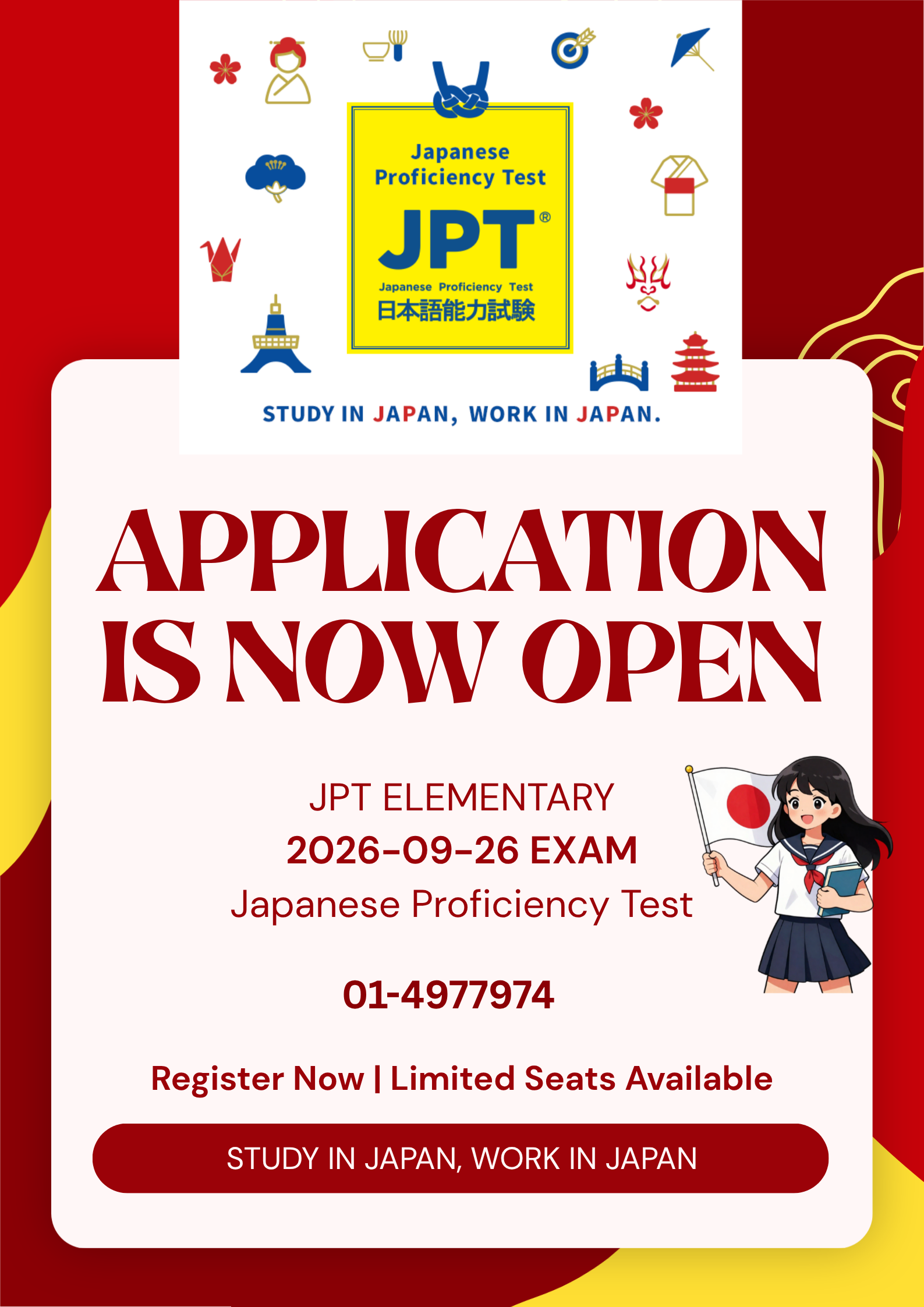 JPT ELEMENTARY EXAMINATION - SEPTEMBER 26, 2026 | APPLICATIONS ARE NOW OPEN!